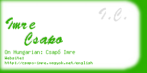 imre csapo business card